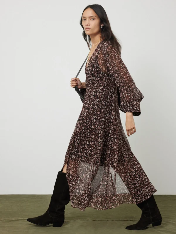 Jigsaw Abstract Leopard Midi Dress