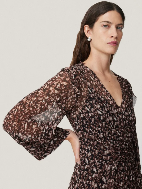 Jigsaw Abstract Leopard Midi Dress