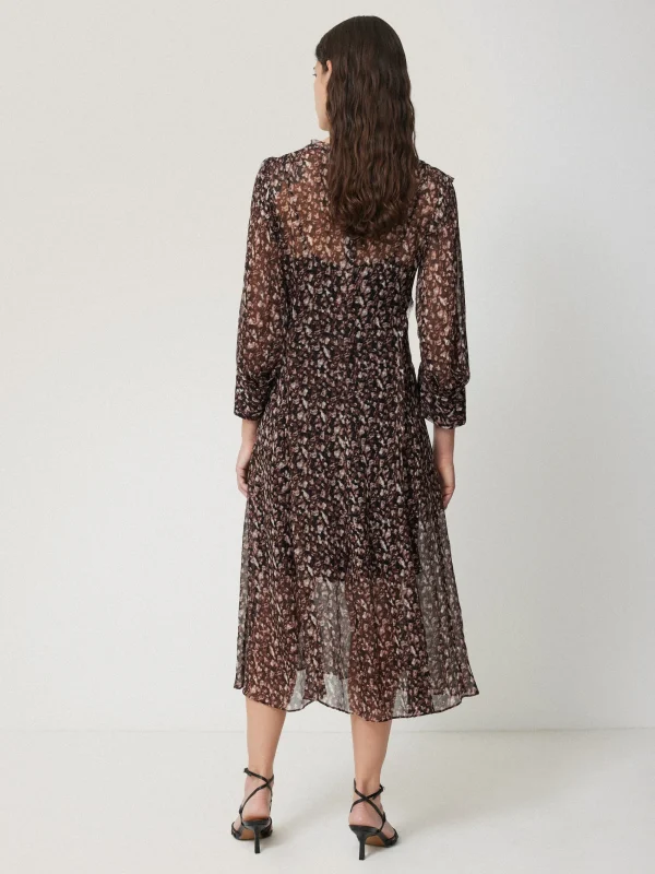 Jigsaw Abstract Leopard Midi Dress