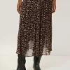 Jigsaw Abstract Leopard Midi Skirt