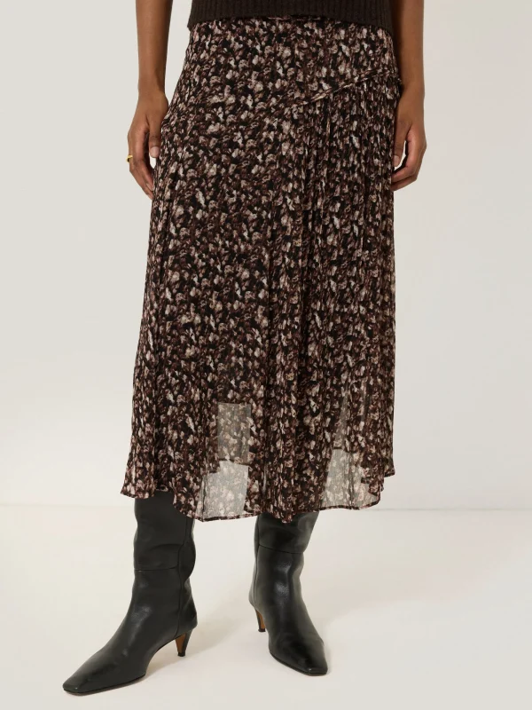 Jigsaw Abstract Leopard Midi Skirt