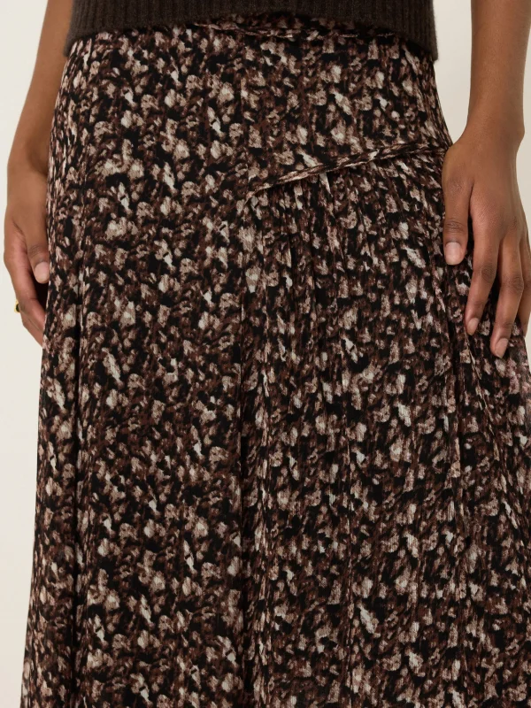 Jigsaw Abstract Leopard Midi Skirt