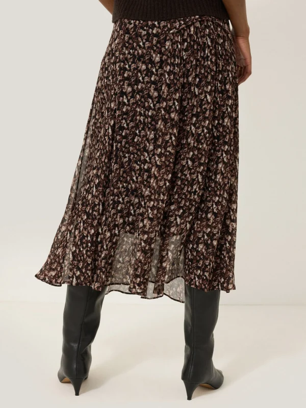 Jigsaw Abstract Leopard Midi Skirt