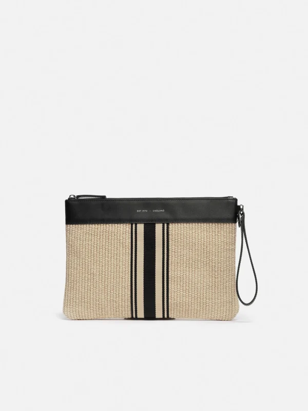 Jigsaw Athena Stripe Woven Pouch