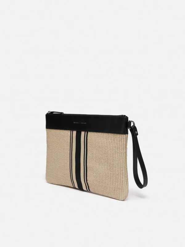 Jigsaw Athena Stripe Woven Pouch