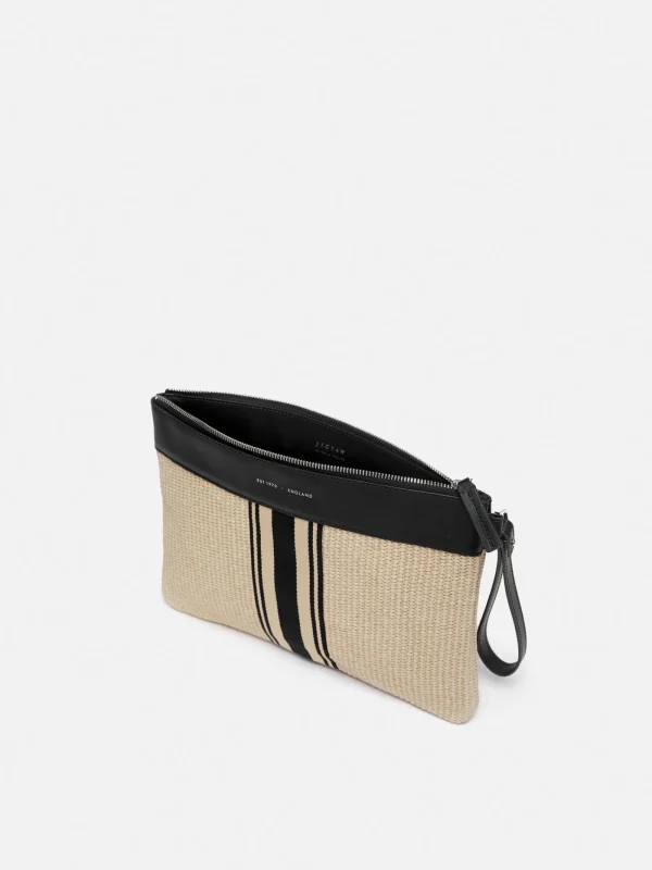 Jigsaw Athena Stripe Woven Pouch