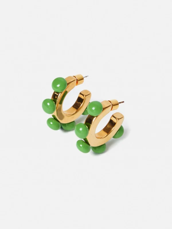 Jigsaw Ball Hoop Earrings