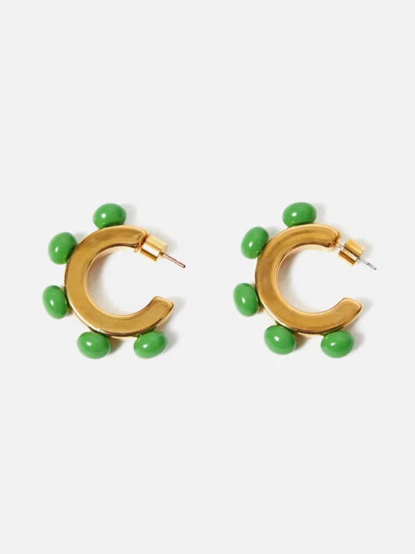 Jigsaw Ball Hoop Earrings