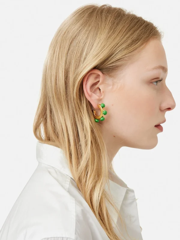 Jigsaw Ball Hoop Earrings