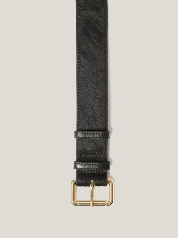 Jigsaw Calf Hair Belt