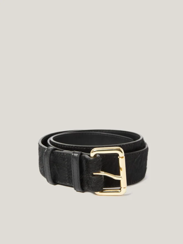 Jigsaw Calf Hair Belt