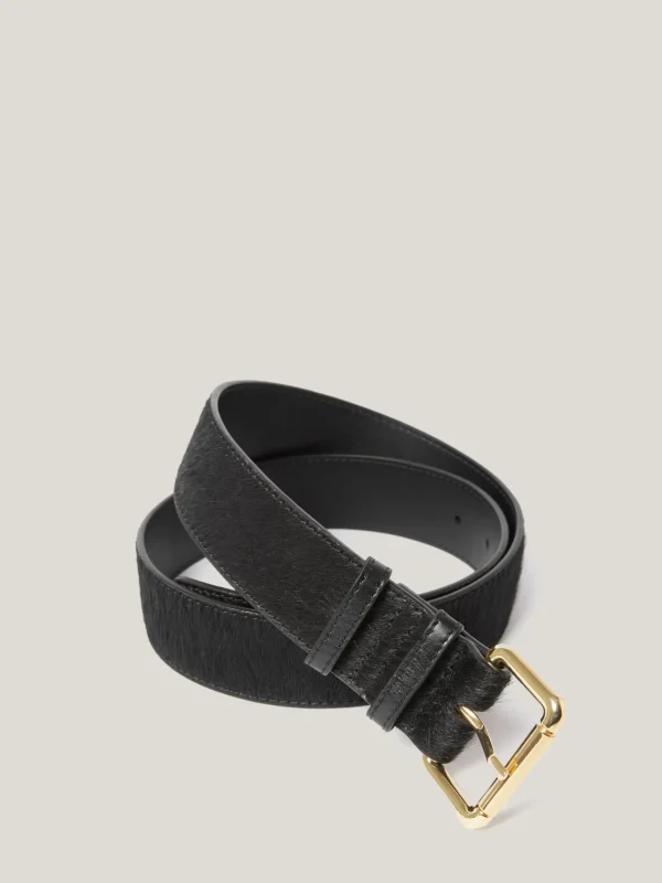 Jigsaw Calf Hair Belt