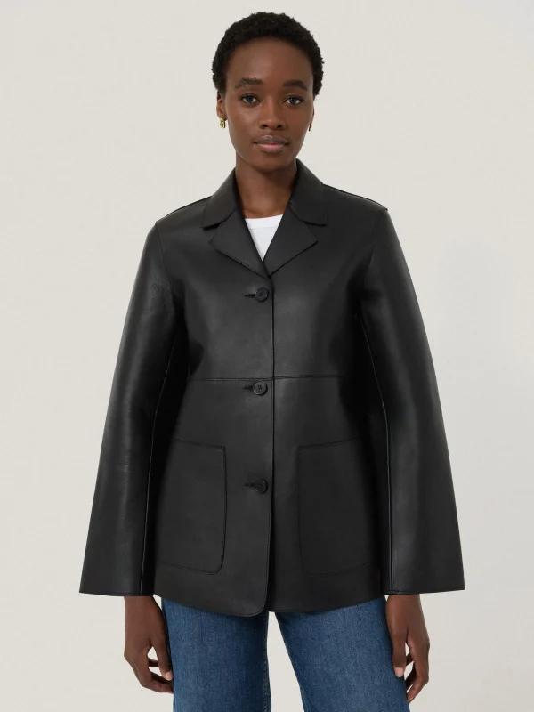 Jigsaw Bonded Leather Jacket