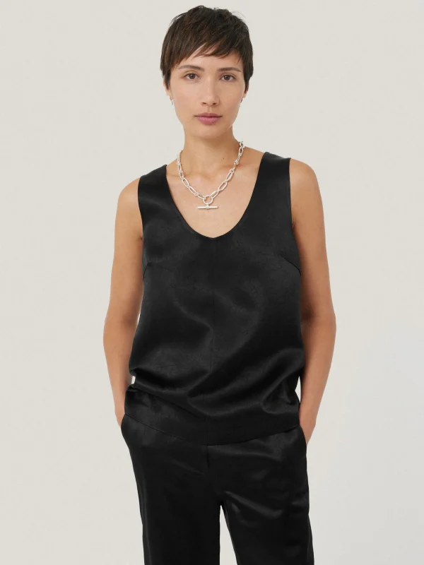 Jigsaw Bonded Satin Tank Top