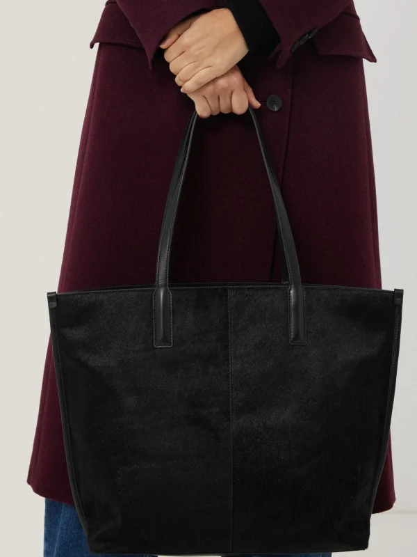 Jigsaw Calf Hair Leather Tote