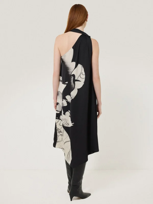 Jigsaw Collage Print Scarf Dress