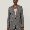 Jigsaw Collarless Boucle Jacket