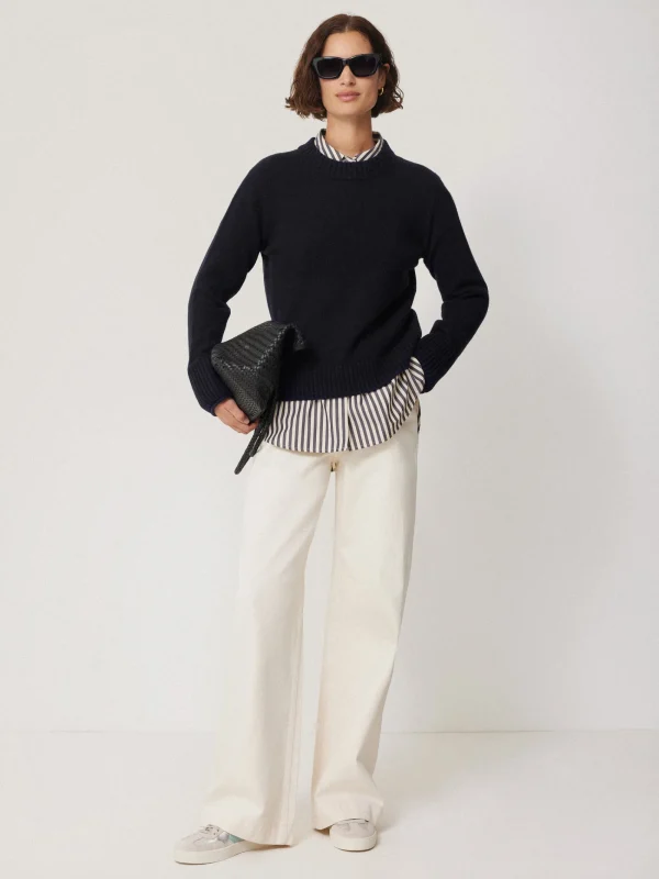 Jigsaw Compact Wool Cashmere Blend Jumper