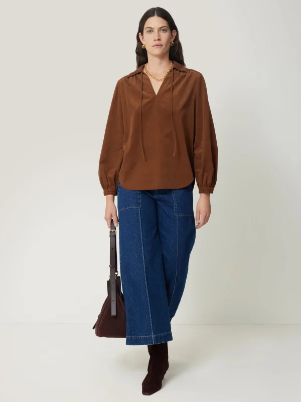 Jigsaw Corduroy V Neck Top