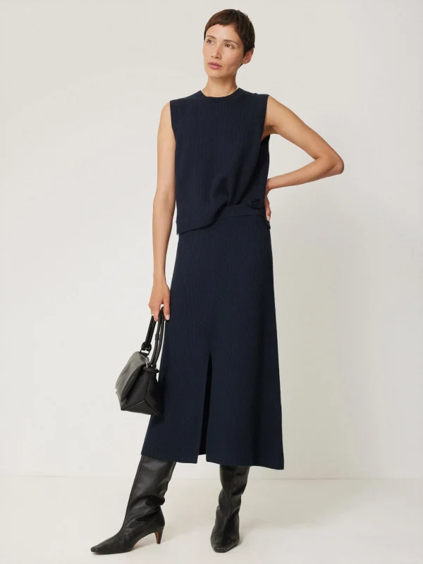 Jigsaw Cotton Blend Knitted Skirt