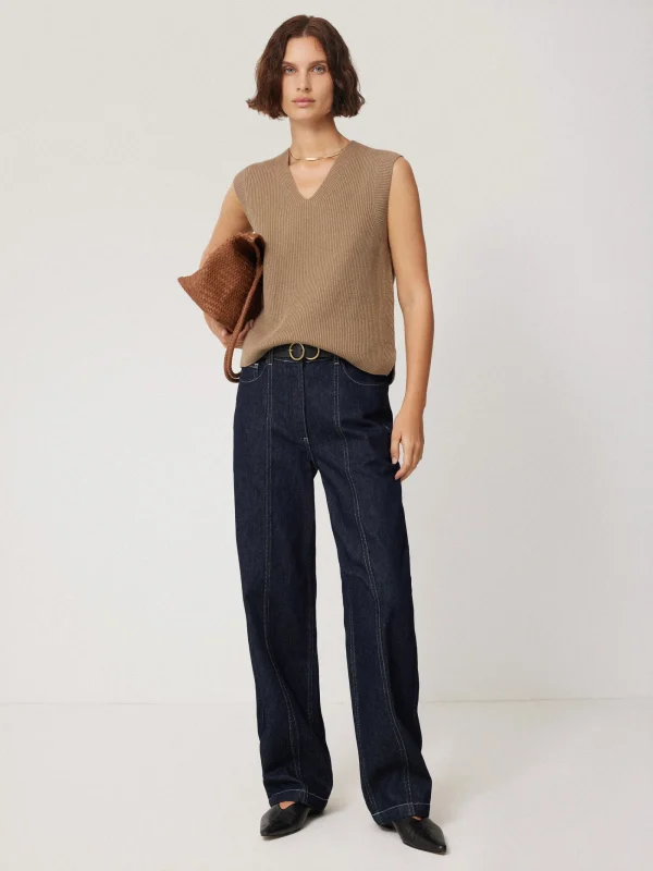 Jigsaw Cotton Blend V Neck Tank