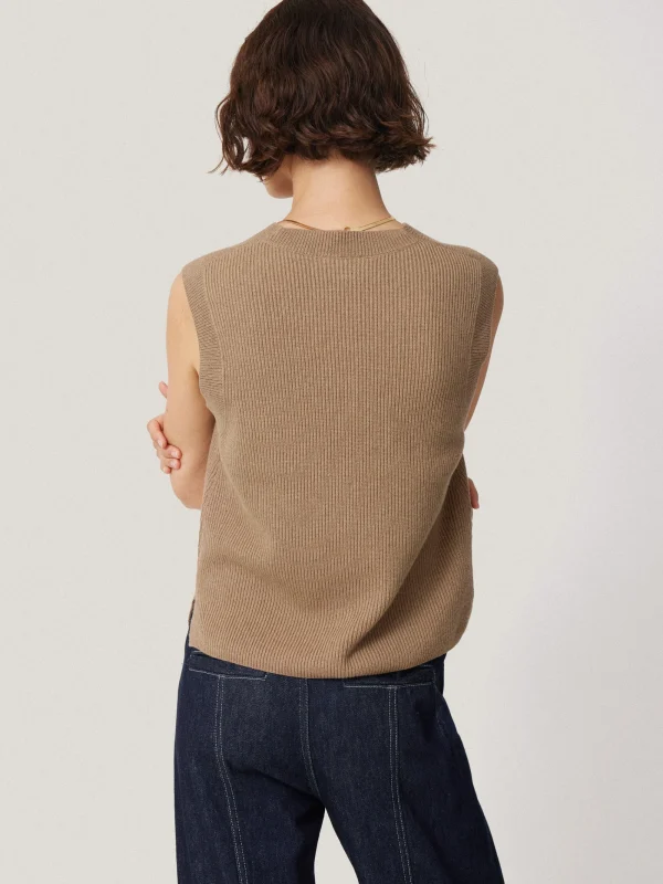 Jigsaw Cotton Blend V Neck Tank