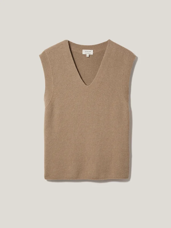 Jigsaw Cotton Blend V Neck Tank