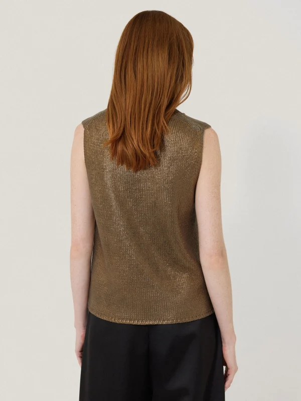 Jigsaw Cotton Metallic Crew Tank