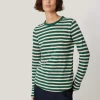 Jigsaw Cotton Slub Stripe Long Sleeve Tee