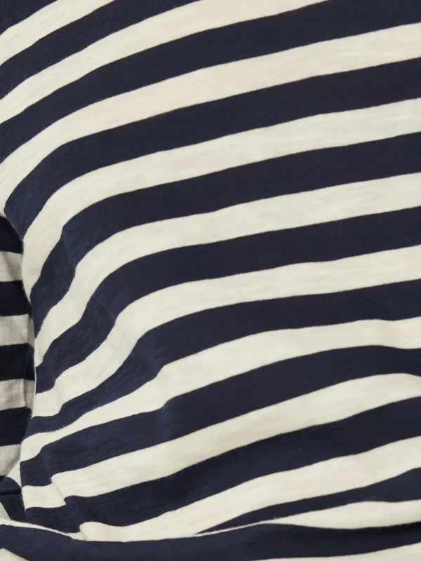 Jigsaw Cotton Slub Stripe Long Sleeve Tee