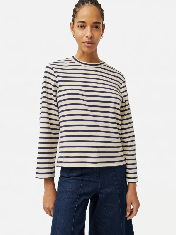 Jigsaw Cotton Stripe Sweatshirt