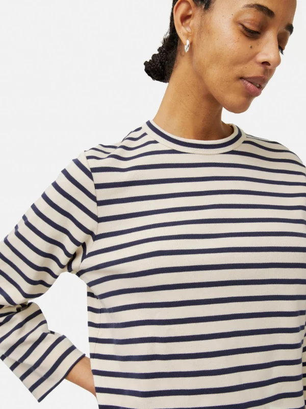 Jigsaw Cotton Stripe Sweatshirt