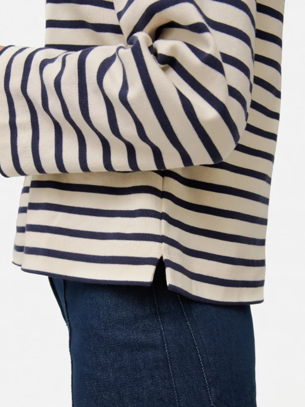 Jigsaw Cotton Stripe Sweatshirt