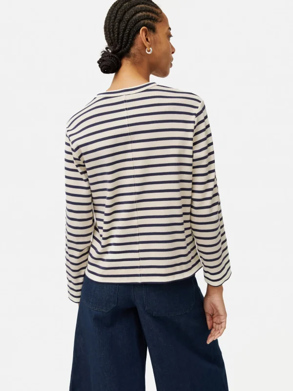 Jigsaw Cotton Stripe Sweatshirt