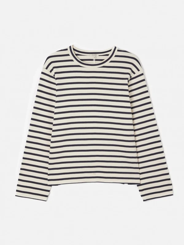 Jigsaw Cotton Stripe Sweatshirt