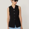 Jigsaw Crepe Ponte Jersey Waistcoat