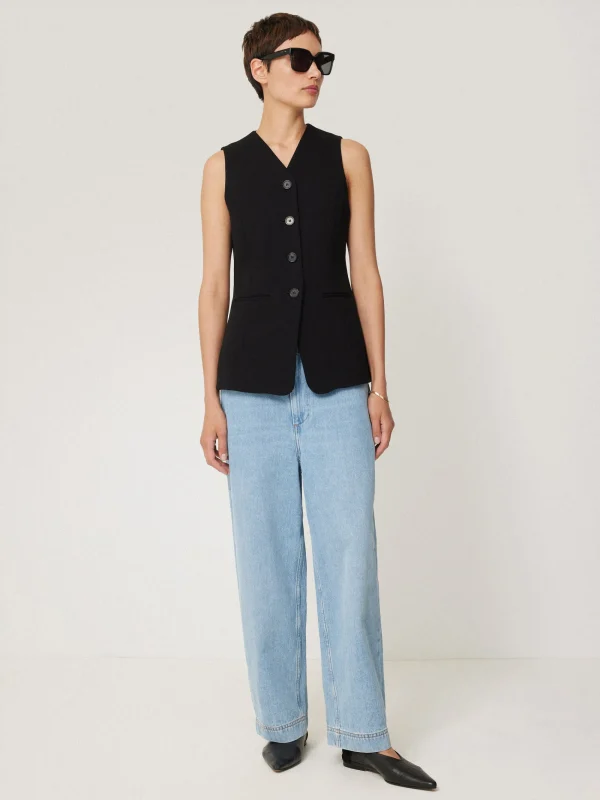 Jigsaw Crepe Ponte Jersey Waistcoat