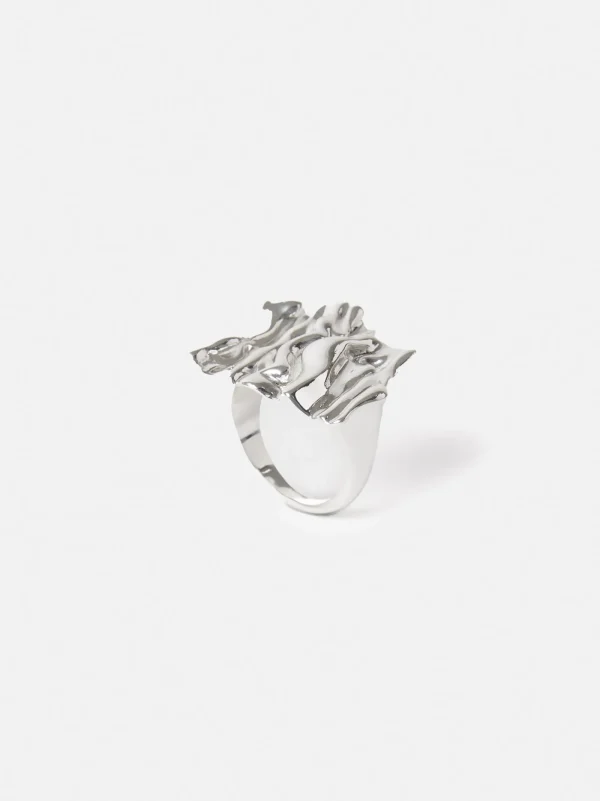 Jigsaw Crumpled Textured Ring