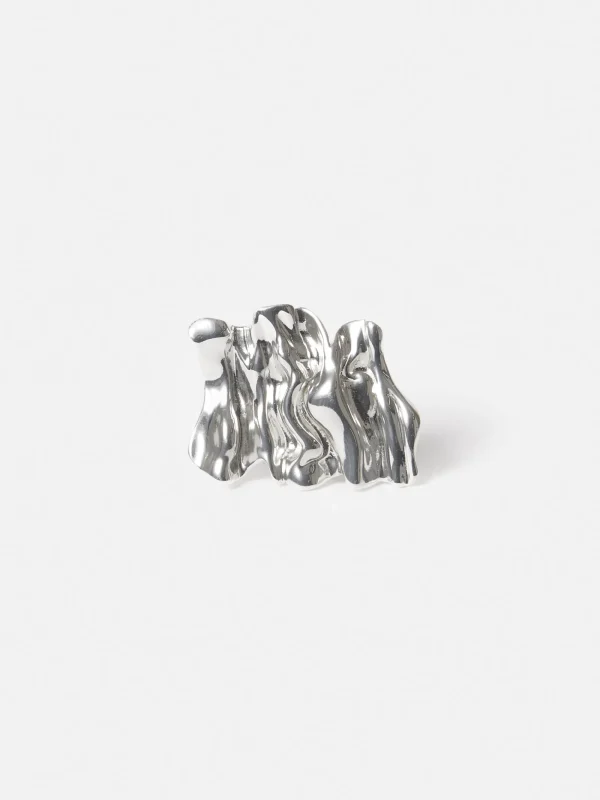 Jigsaw Crumpled Textured Ring