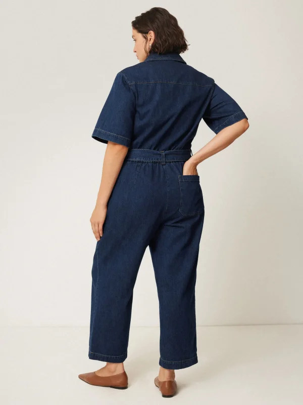 Jigsaw Denim Zip Front Jumpsuit