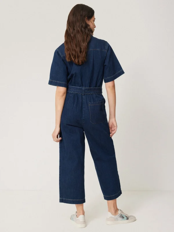 Jigsaw Denim Zip Front Jumpsuit