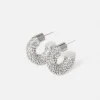 Jigsaw Diamante Hoop Earrings