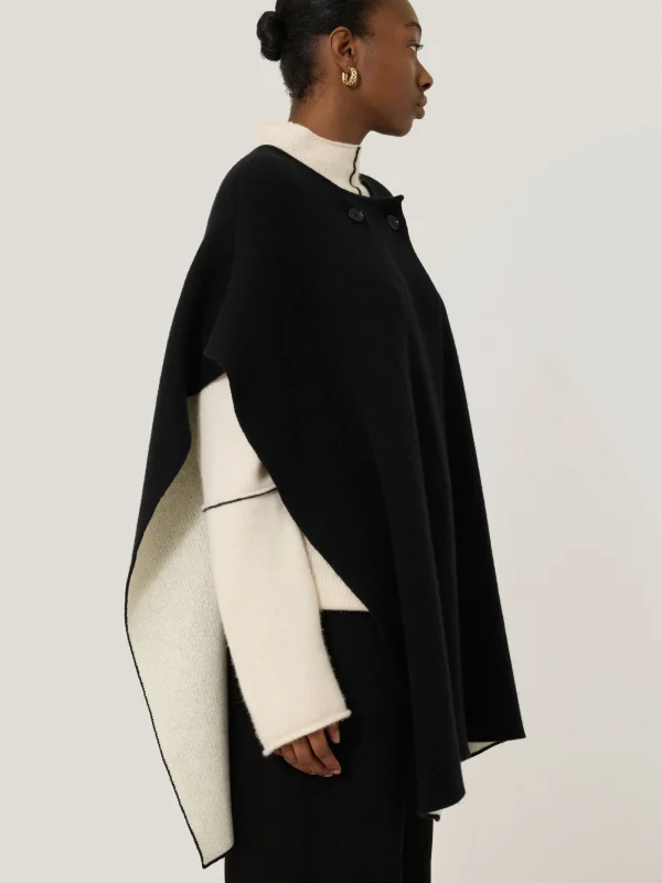 Jigsaw Double Faced Contrast Cape