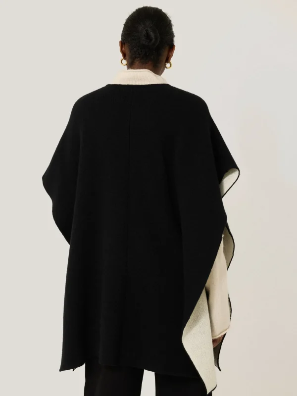 Jigsaw Double Faced Contrast Cape