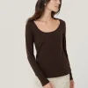 Jigsaw Double Front Ballet Neck Top