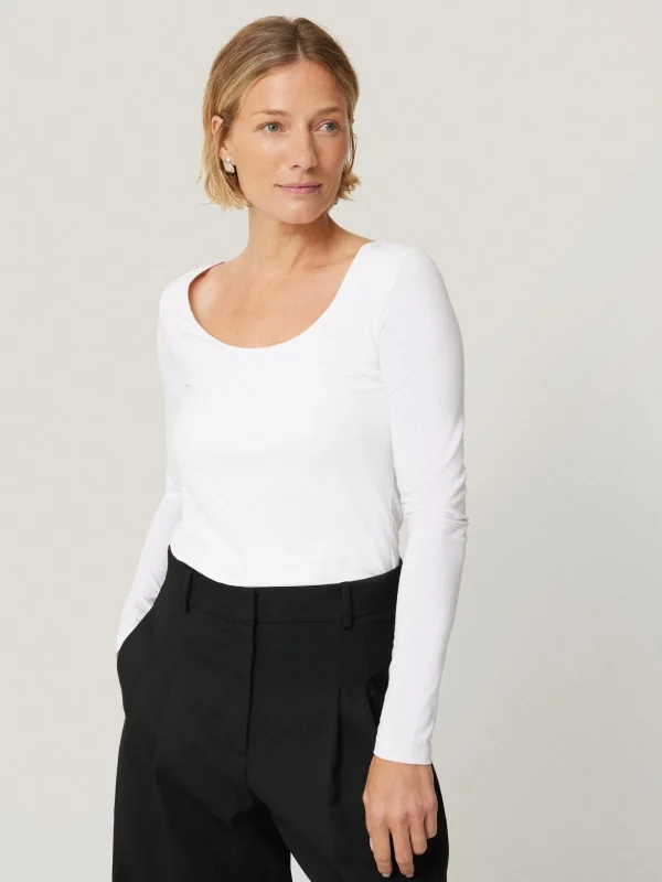 Jigsaw Double Front Ballet Neck Top