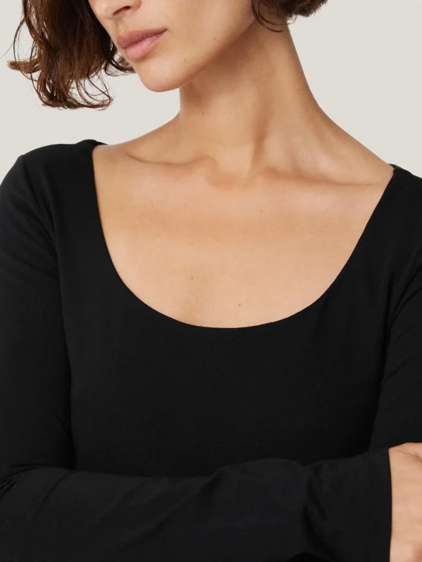 Jigsaw Double Front Ballet Neck Top