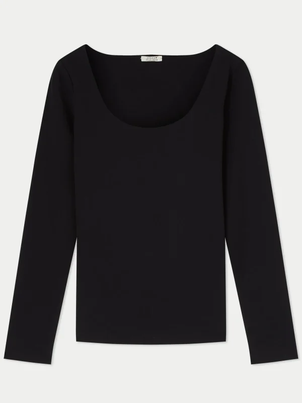 Jigsaw Double Front Ballet Neck Top