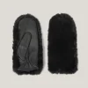 Jigsaw Faux Fur Leather Mitten