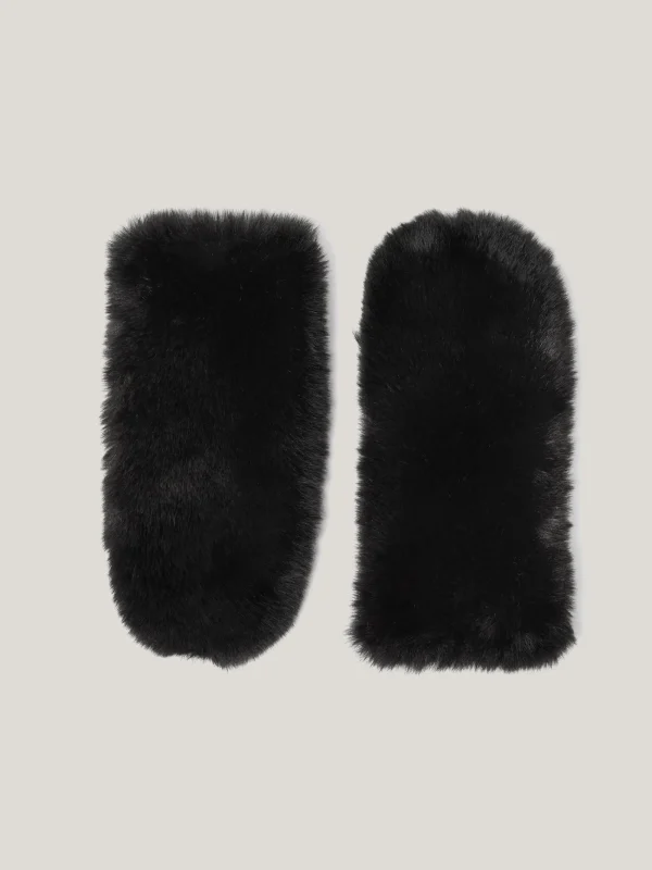 Jigsaw Faux Fur Leather Mitten